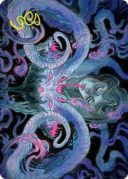 Demonic Bargain Art Card (Gold-Stamped Signature) - Art Series: Innistrad: Crimson Vow Magic: The Gathering trading card