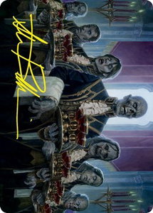 Dying to Serve Art Card (Gold-Stamped Signature) - Art Series: Innistrad: Crimson Vow (ASVOW) #32 - Special Magic: The Gathering Trading Card