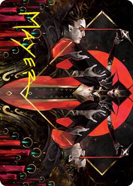 Gift of Fangs Art Card (Gold-Stamped Signature) - Art Series: Innistrad: Crimson Vow Magic: The Gathering trading card