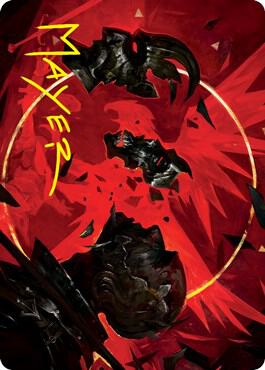 Abrade Art Card (Gold-Stamped Signature) - Art Series: Innistrad: Crimson Vow Magic: The Gathering trading card