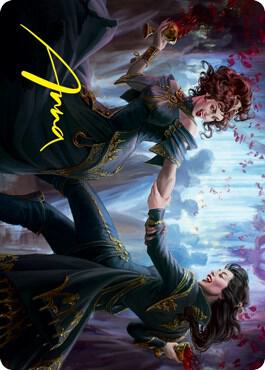 Falkenrath Celebrants (43/81) Art Card (Gold-Stamped Signature) - Art Series: Innistrad: Crimson Vow Magic: The Gathering trading card
