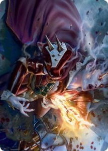 Flame-Blessed Bolt Art Card - Art Series: Innistrad: Crimson Vow (ASVOW) #44 - Special Magic: The Gathering Trading Card