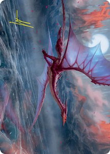Manaform Hellkite Art Card (Gold-Stamped Signature) - Art Series: Innistrad: Crimson Vow (ASVOW) #46 - Special Magic: The Gathering Trading Card