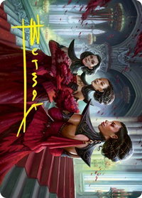 Olivia's Attendants Art Card (Gold-Stamped Signature) - Art Series: Innistrad: Crimson Vow (ASVOW) #47 - Special Magic: The Gathering Trading Card