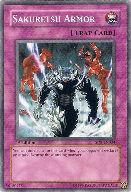 Sakuretsu Armor trading card from Structure Deck: Lord of the Storm Sakuretsu Armor - Structure Deck: Lord of the Storm YuGiOh trading card
