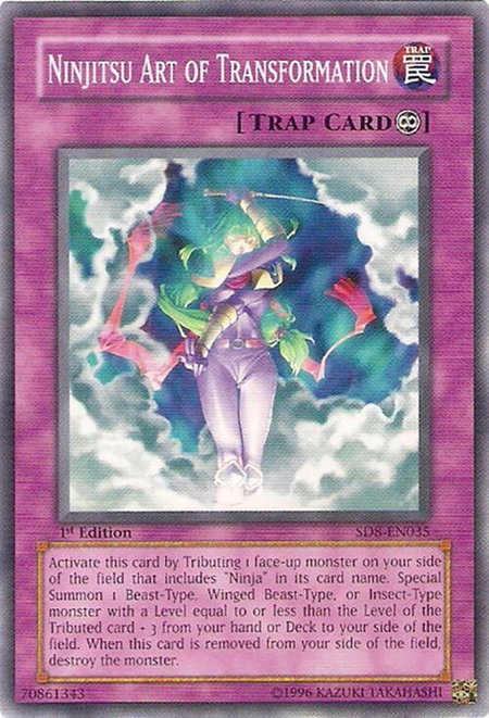 Ninjitsu Art of Transformation trading card from Structure Deck: Lord of the Storm Ninjitsu Art of Transformation - Structure Deck: Lord of the Storm YuGiOh trading card