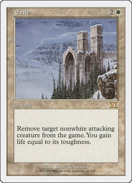 Exile trading card from Classic Sixth Edition Exile - Classic Sixth Edition Magic: The Gathering trading card