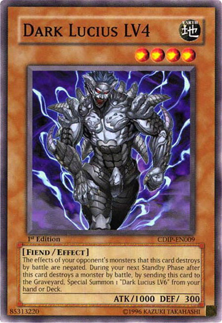 Dark Lucius LV4 trading card from Cyberdark Impact Dark Lucius LV4 - Cyberdark Impact YuGiOh trading card