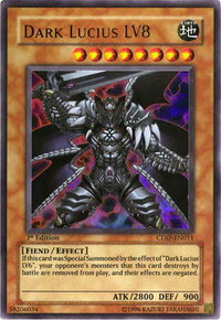 Dark Lucius LV8 - Cyberdark Impact (CDIP) #CDIP-EN011 - Ultra Rare YuGiOh Trading Card