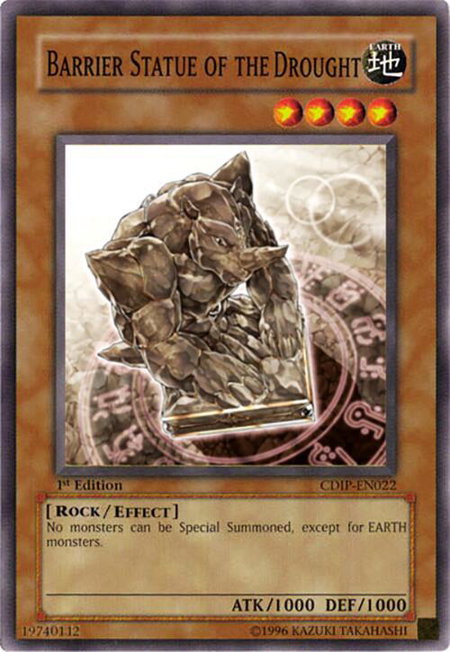 Barrier Statue of the Drought - Cyberdark Impact YuGiOh trading card