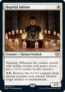 Hopeful Initiate - Promo Pack: March of the Machine (PPMOM) #20p - Rare Magic: The Gathering Trading Card