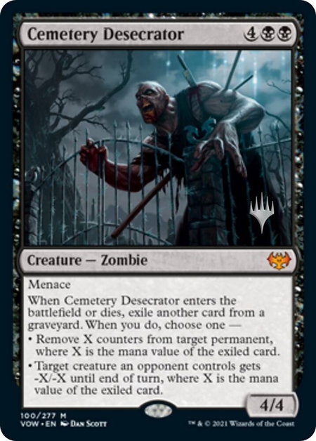 Cemetery Desecrator trading card from Promo Pack: Aetherdrift Cemetery Desecrator - Promo Pack: Aetherdrift Magic: The Gathering trading card