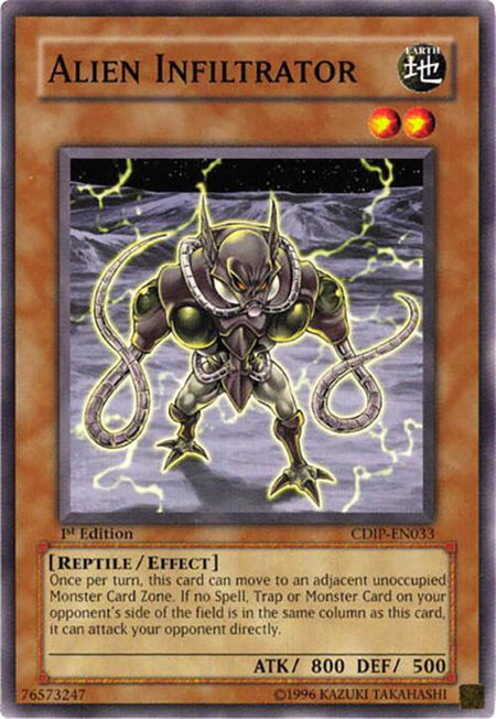 Alien Infiltrator trading card from Cyberdark Impact Alien Infiltrator - Cyberdark Impact YuGiOh trading card