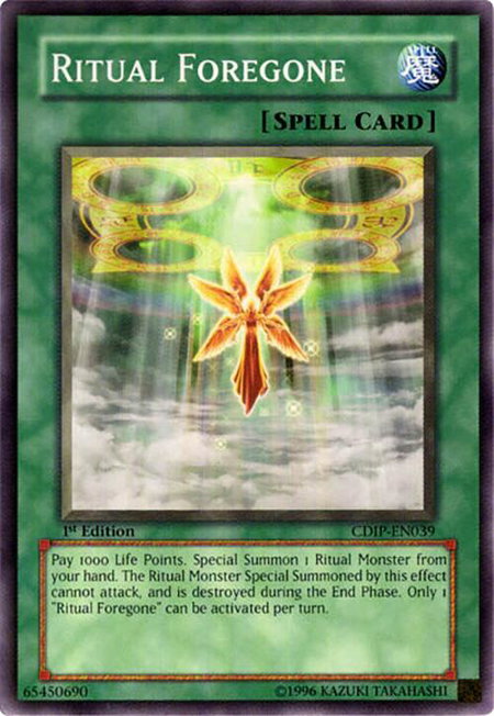 Ritual Foregone trading card from Cyberdark Impact Ritual Foregone - Cyberdark Impact YuGiOh trading card