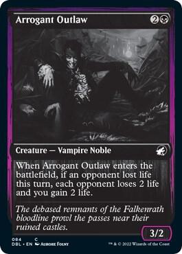 Arrogant Outlaw - Innistrad: Double Feature Magic: The Gathering trading card