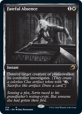 Fateful Absence trading card from Innistrad: Double Feature Fateful Absence - Innistrad: Double Feature Magic: The Gathering trading card