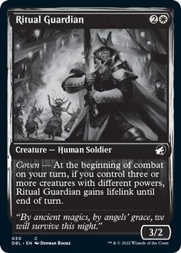 Ritual Guardian trading card from Innistrad: Double Feature Ritual Guardian - Innistrad: Double Feature Magic: The Gathering trading card