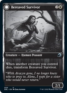 Bereaved Survivor - Innistrad: Double Feature (DBL) #4 - Uncommon Magic: The Gathering Trading Card