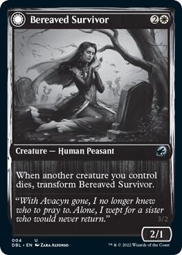Bereaved Survivor trading card from Innistrad: Double Feature Bereaved Survivor - Innistrad: Double Feature Magic: The Gathering trading card