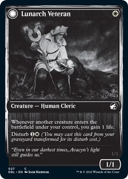 Lunarch Veteran trading card from Innistrad: Double Feature Lunarch Veteran - Innistrad: Double Feature Magic: The Gathering trading card