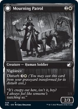 Mourning Patrol trading card from Innistrad: Double Feature Mourning Patrol - Innistrad: Double Feature Magic: The Gathering trading card