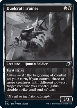 Duelcraft Trainer trading card from Innistrad: Double Feature Duelcraft Trainer - Innistrad: Double Feature Magic: The Gathering trading card