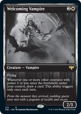 Welcoming Vampire - Innistrad: Double Feature Magic: The Gathering trading card