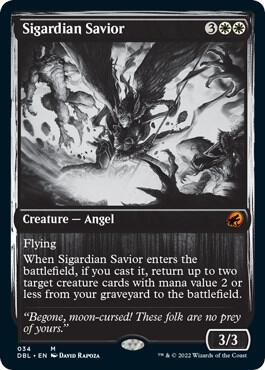 Sigardian Savior trading card from Innistrad: Double Feature Sigardian Savior - Innistrad: Double Feature Magic: The Gathering trading card