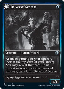 Delver of Secrets - Innistrad: Double Feature (DBL) #47 - Uncommon Magic: The Gathering Trading Card