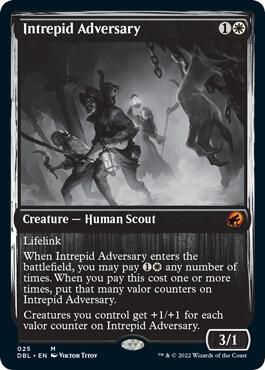 Intrepid Adversary trading card from Innistrad: Double Feature Intrepid Adversary - Innistrad: Double Feature Magic: The Gathering trading card