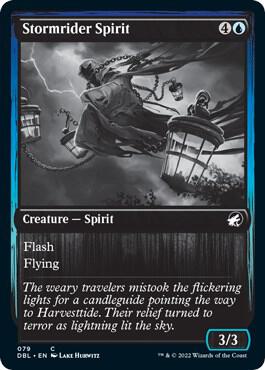 Stormrider Spirit trading card from Innistrad: Double Feature Stormrider Spirit - Innistrad: Double Feature Magic: The Gathering trading card
