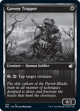 Gavony Trapper trading card from Innistrad: Double Feature Gavony Trapper - Innistrad: Double Feature Magic: The Gathering trading card