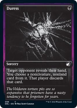 Duress trading card from Innistrad: Double Feature Duress - Innistrad: Double Feature Magic: The Gathering trading card