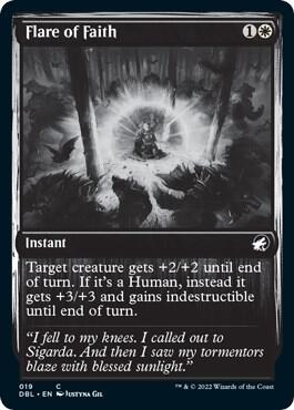 Flare of Faith trading card from Innistrad: Double Feature Flare of Faith - Innistrad: Double Feature Magic: The Gathering trading card