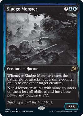 Sludge Monster trading card from Innistrad: Double Feature Sludge Monster - Innistrad: Double Feature Magic: The Gathering trading card