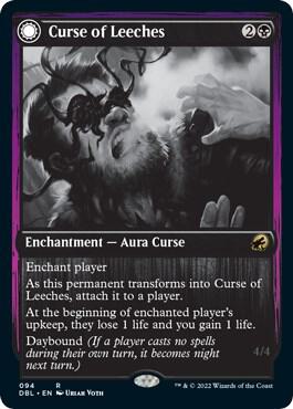 Curse of Leeches trading card from Innistrad: Double Feature Curse of Leeches - Innistrad: Double Feature Magic: The Gathering trading card