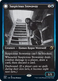 Suspicious Stowaway - Innistrad: Double Feature (DBL) #80 - Rare Magic: The Gathering Trading Card