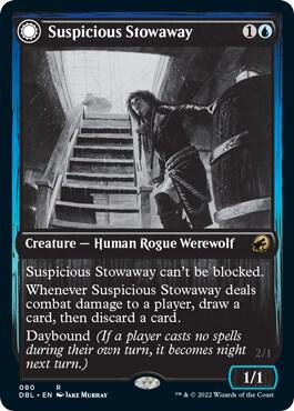 Suspicious Stowaway - Innistrad: Double Feature Magic: The Gathering trading card