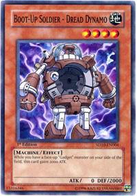 Boot-Up Soldier - Dread Dynamo trading card from Structure Deck: Machine Re-Volt Boot-Up Soldier - Dread Dynamo - Structure Deck: Machine Re-Volt YuGiOh trading card