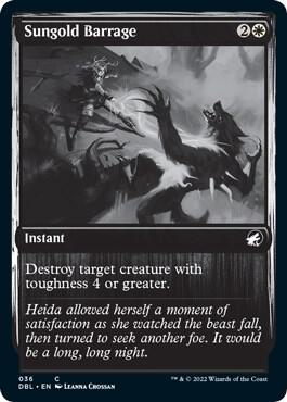 Sungold Barrage trading card from Innistrad: Double Feature Sungold Barrage - Innistrad: Double Feature Magic: The Gathering trading card