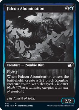Falcon Abomination trading card from Innistrad: Double Feature Falcon Abomination - Innistrad: Double Feature Magic: The Gathering trading card