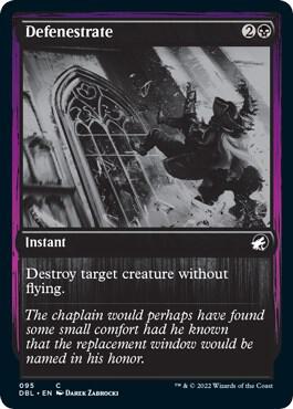 Defenestrate trading card from Innistrad: Double Feature Defenestrate - Innistrad: Double Feature Magic: The Gathering trading card