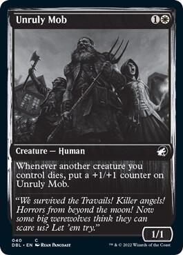 Unruly Mob trading card from Innistrad: Double Feature Unruly Mob - Innistrad: Double Feature Magic: The Gathering trading card