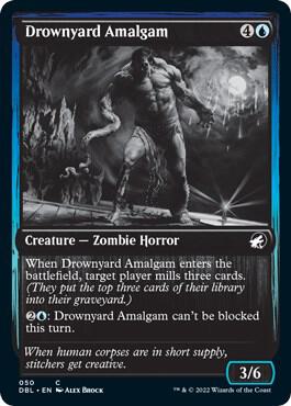 Drownyard Amalgam trading card from Innistrad: Double Feature Drownyard Amalgam - Innistrad: Double Feature Magic: The Gathering trading card