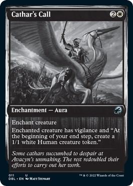 Cathar's Call trading card from Innistrad: Double Feature Cathar's Call - Innistrad: Double Feature Magic: The Gathering trading card