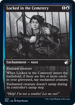 Locked in the Cemetery trading card from Innistrad: Double Feature Locked in the Cemetery - Innistrad: Double Feature Magic: The Gathering trading card