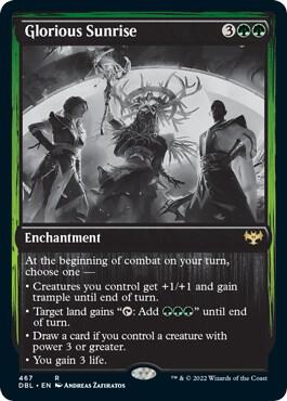 Glorious Sunrise trading card from Innistrad: Double Feature Glorious Sunrise - Innistrad: Double Feature Magic: The Gathering trading card