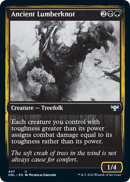 Ancient Lumberknot trading card from Innistrad: Double Feature Ancient Lumberknot - Innistrad: Double Feature Magic: The Gathering trading card