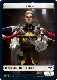 Human (001) // Human (010) Double-Sided Token - Innistrad: Crimson Vow (VOW) #1 // 10 - Token Magic: The Gathering Trading Card