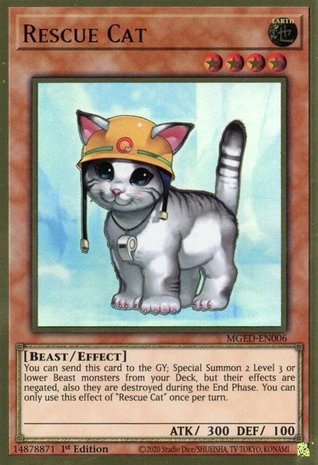 Rescue Cat - Maximum Gold: El Dorado YuGiOh trading card